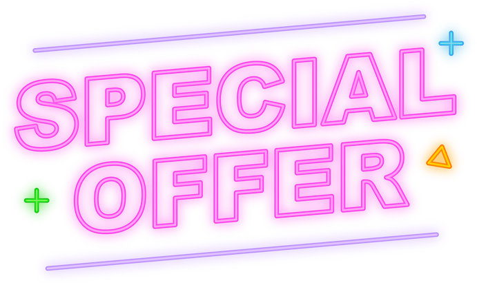 special offer neon signboard banner